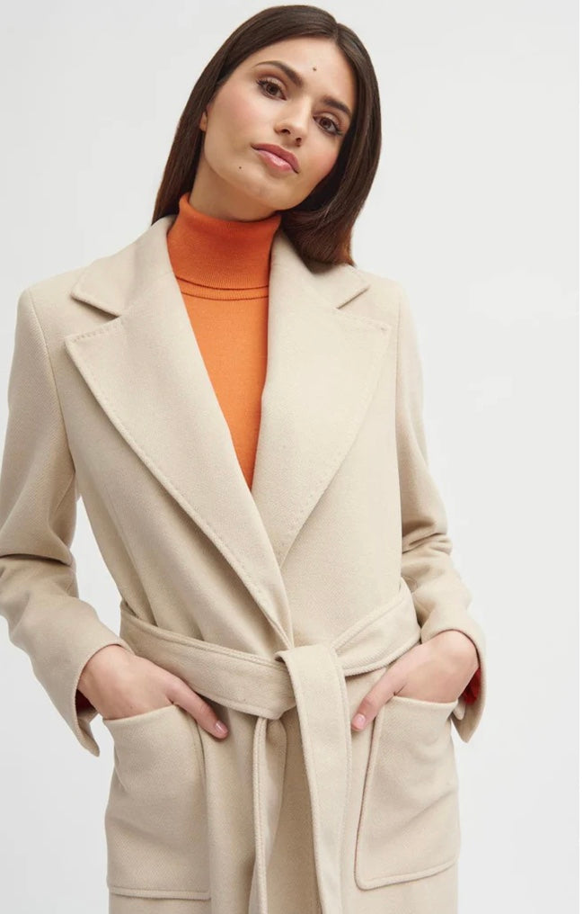 Nora blond belted coat