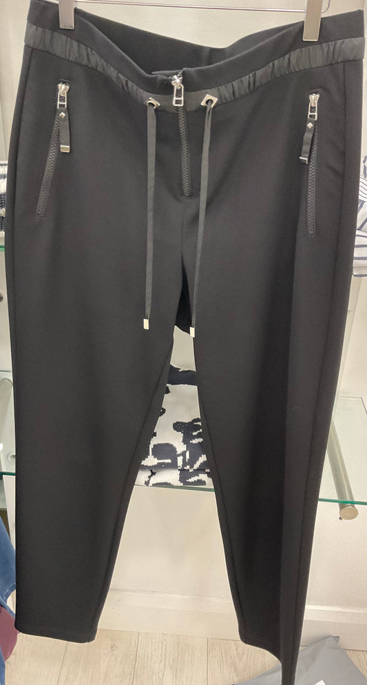 Black draw string waist trouser