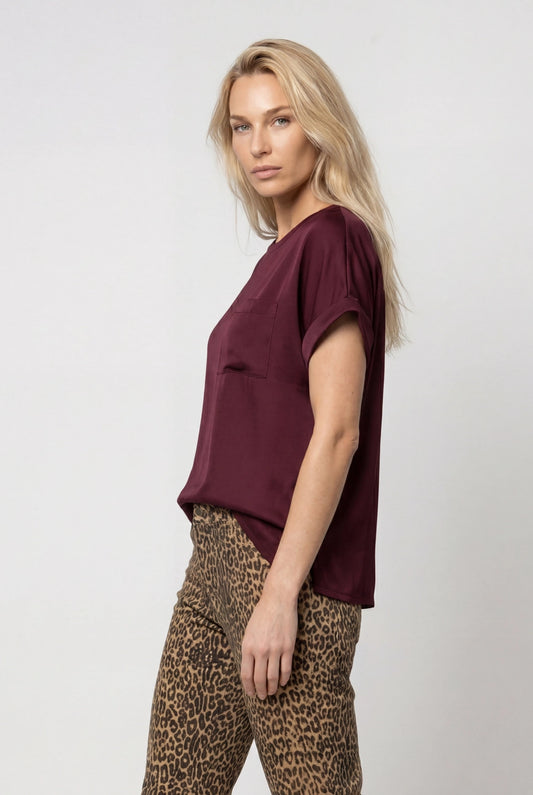 Jersey Back Bordeaux Top 753