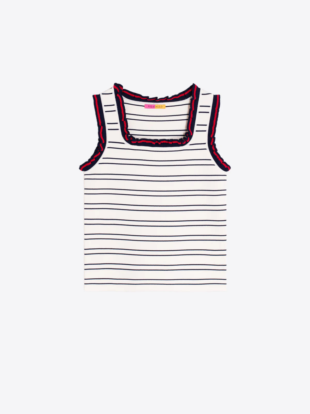 TOP WHITE STRIPED POINT