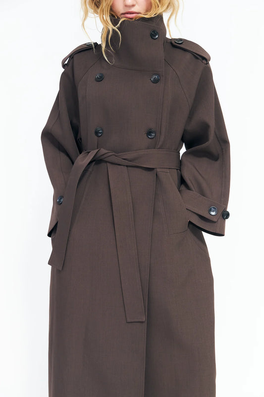Leonoracras Trenchcoat - Dark Brown