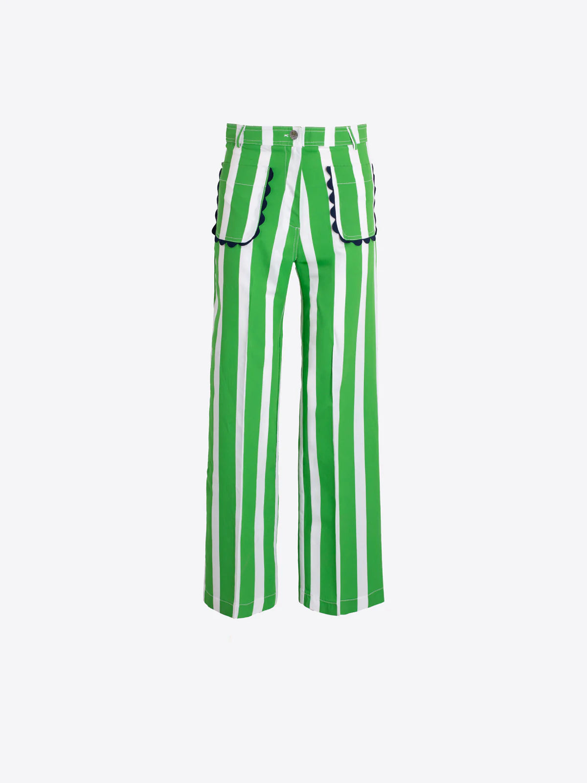 GREEN STRIPED PANTS