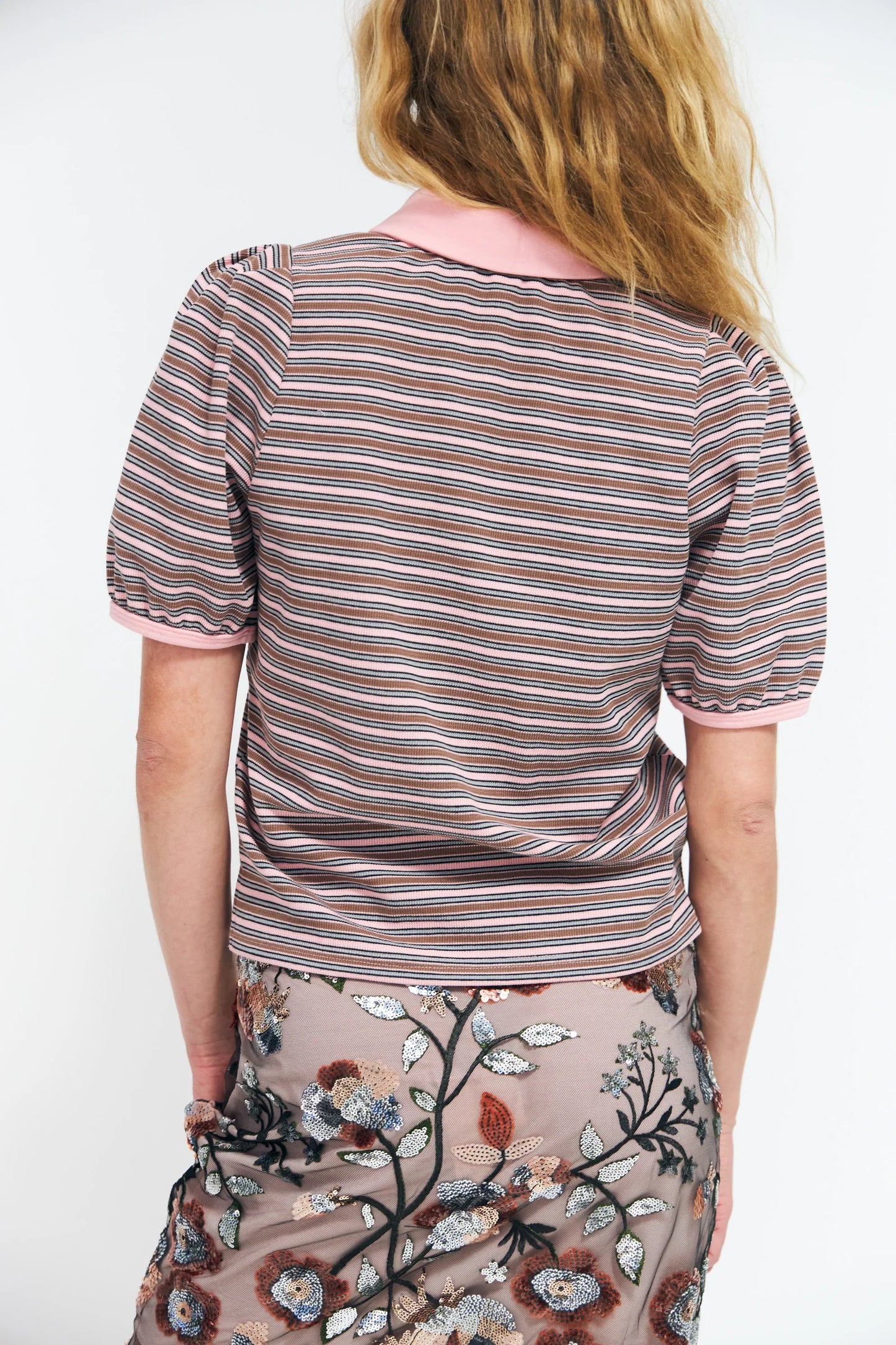 Pink/Stripe Polo Shirt C711
