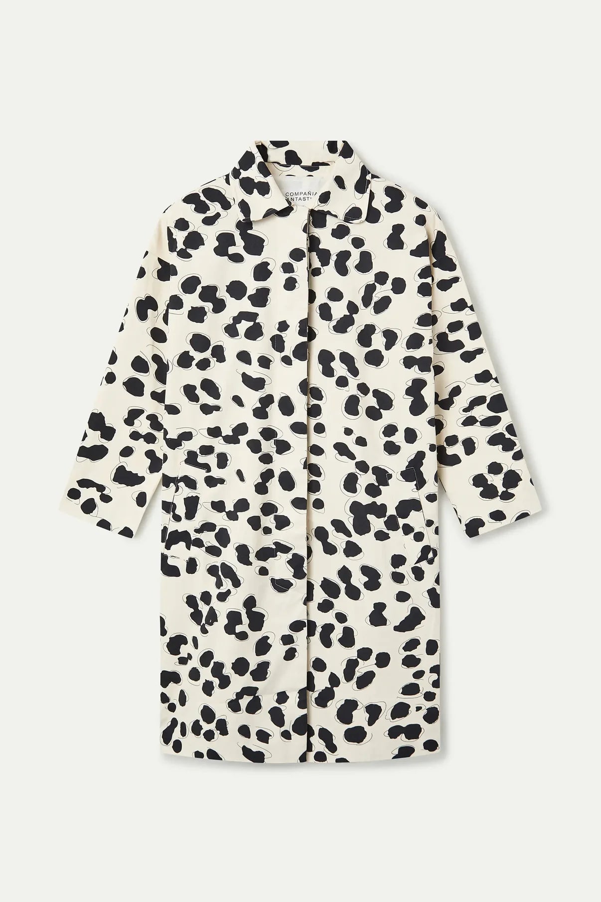 gabardine with Dalmatian print
