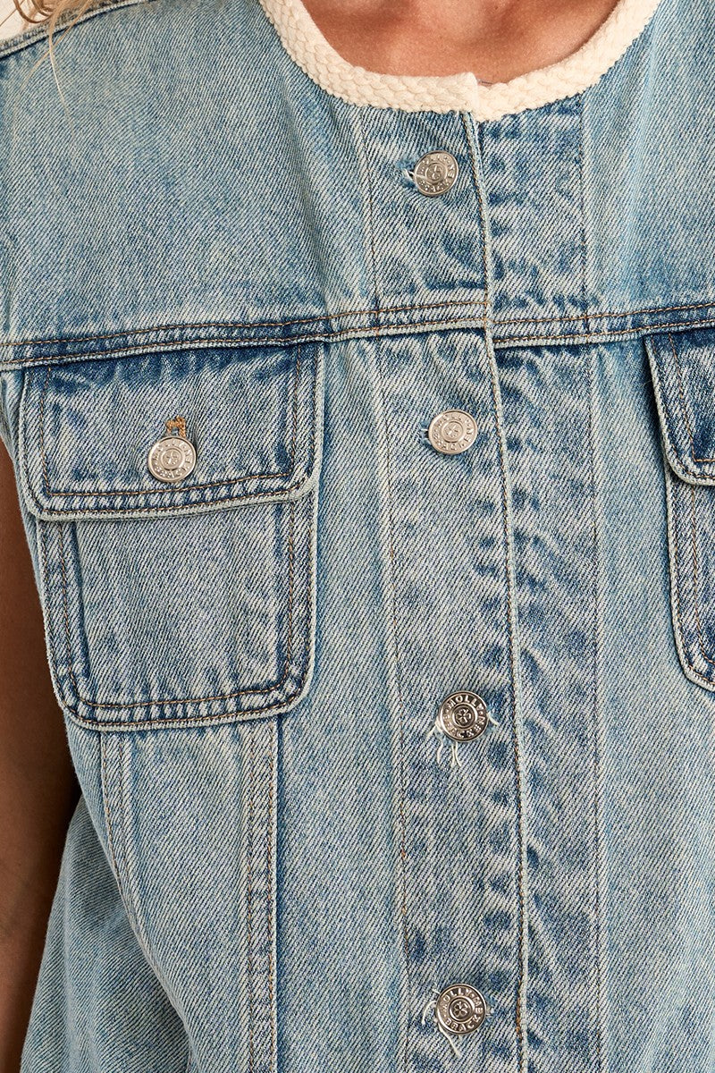 Denim Waist coat