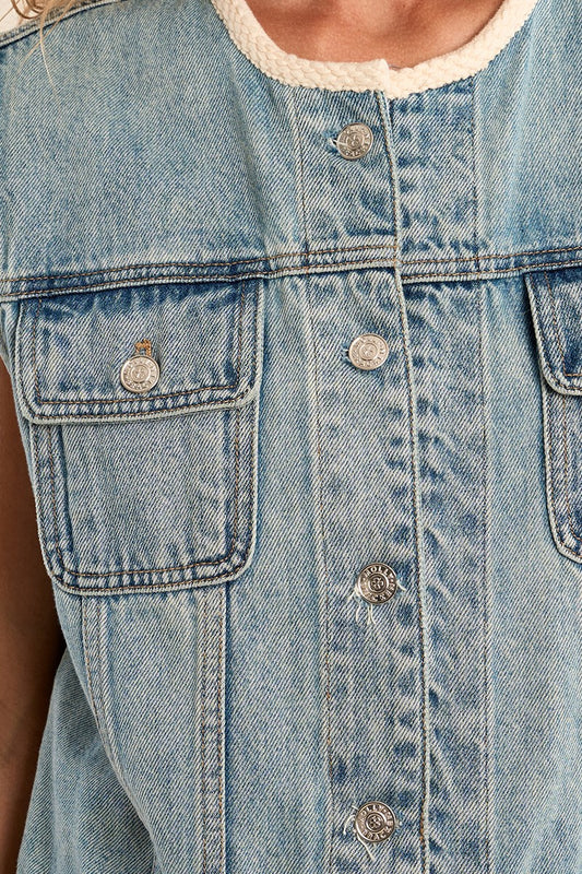 Denim Waist coat