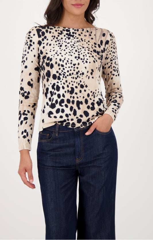 Long sleeve leopard top 739
