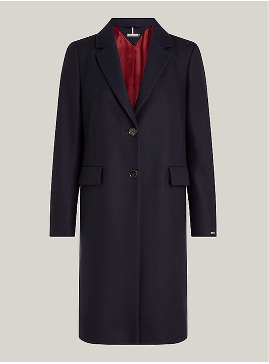 Navy classic wool coat