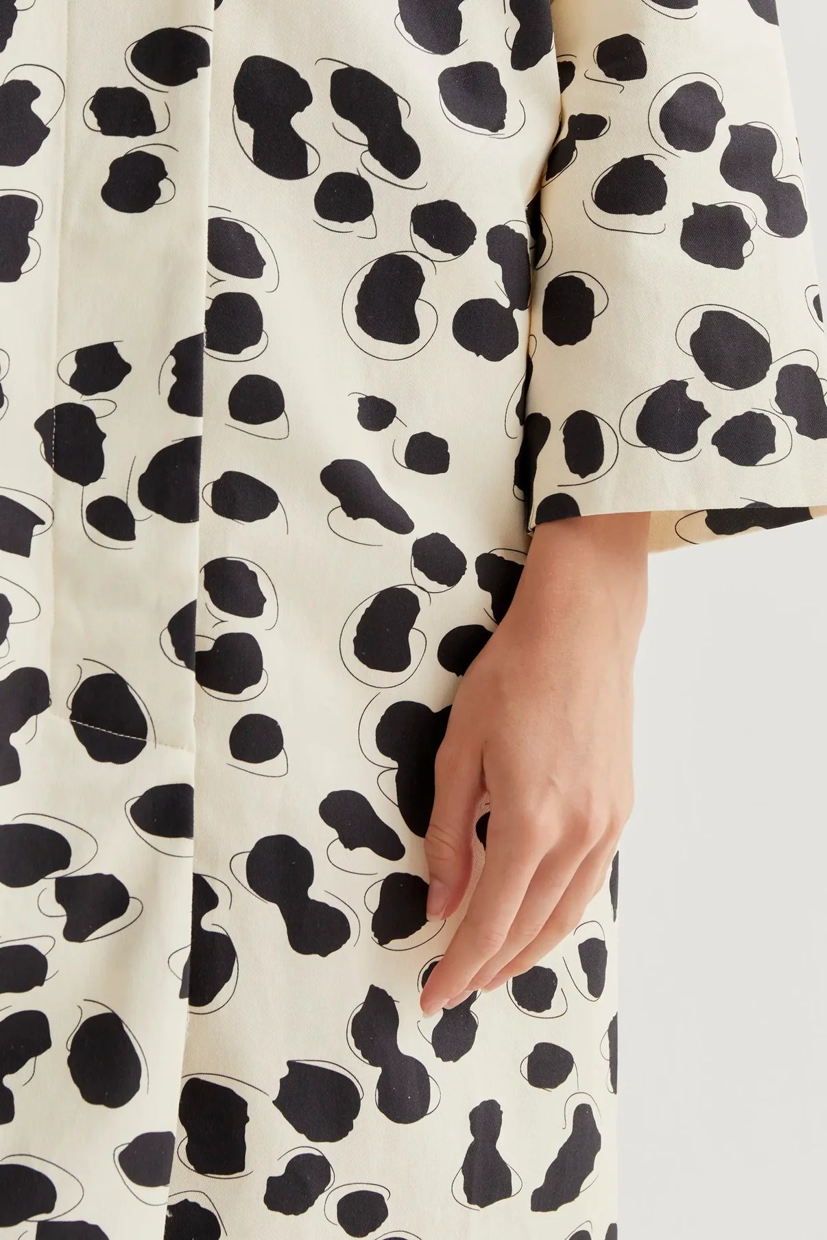 gabardine with Dalmatian print