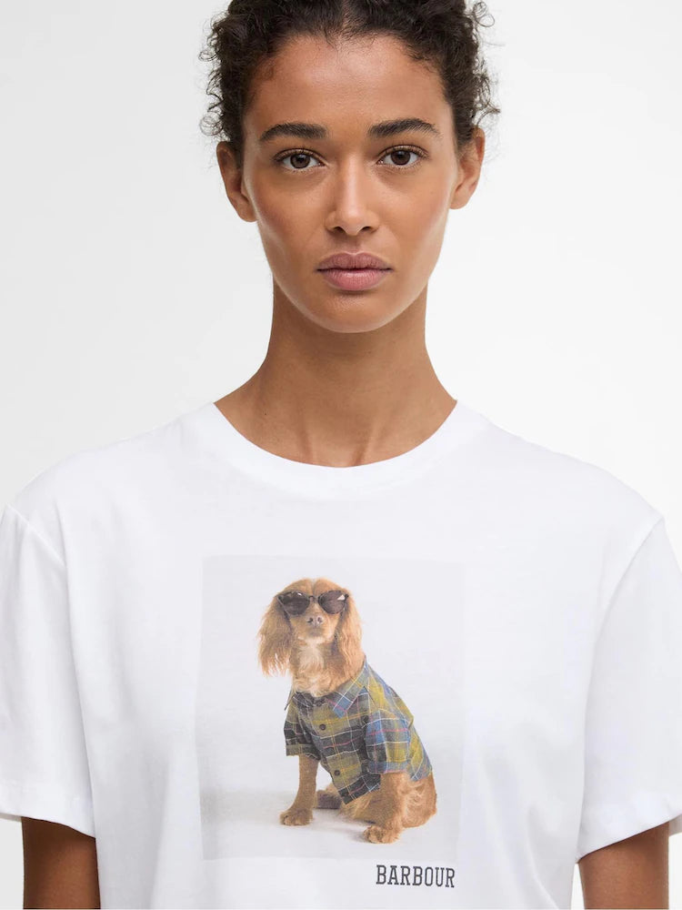 Marine White Dog Top