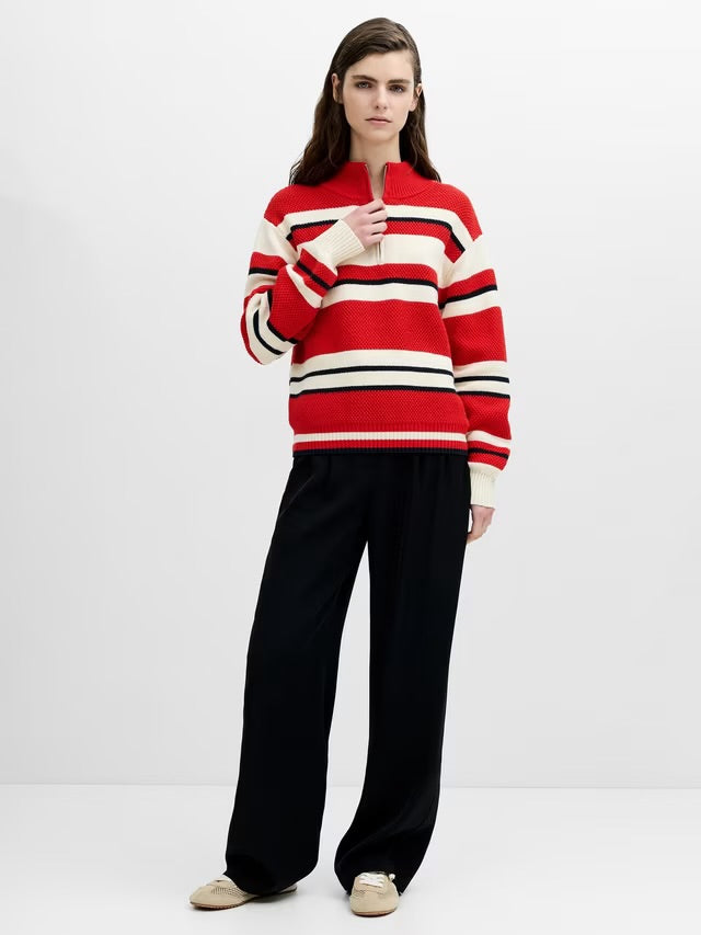 Varli stripe 1/2 zip