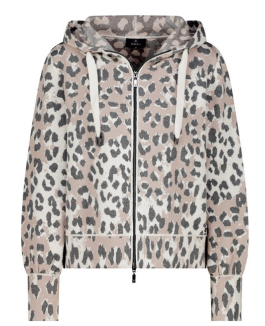 Sandshell tiger print zip cardigan