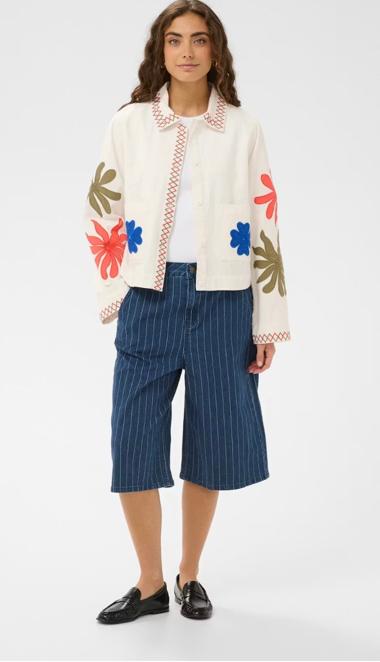 Chrestella Cream Print Jacket