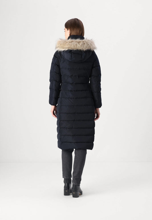 Tyra Longline Down Hooded Coat navy