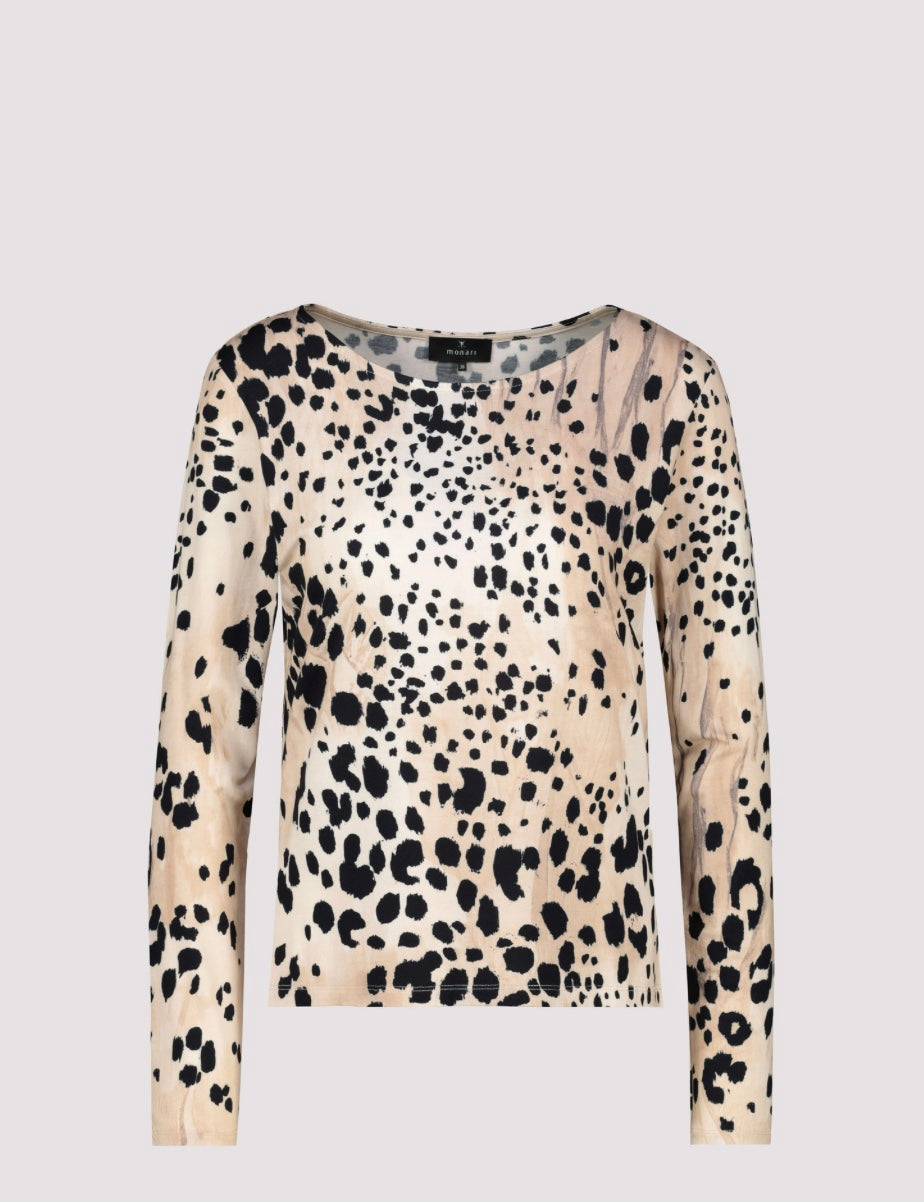Long sleeve leopard top 739