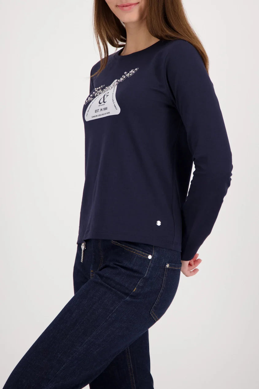 Long sleeve Navy T- shirt 078