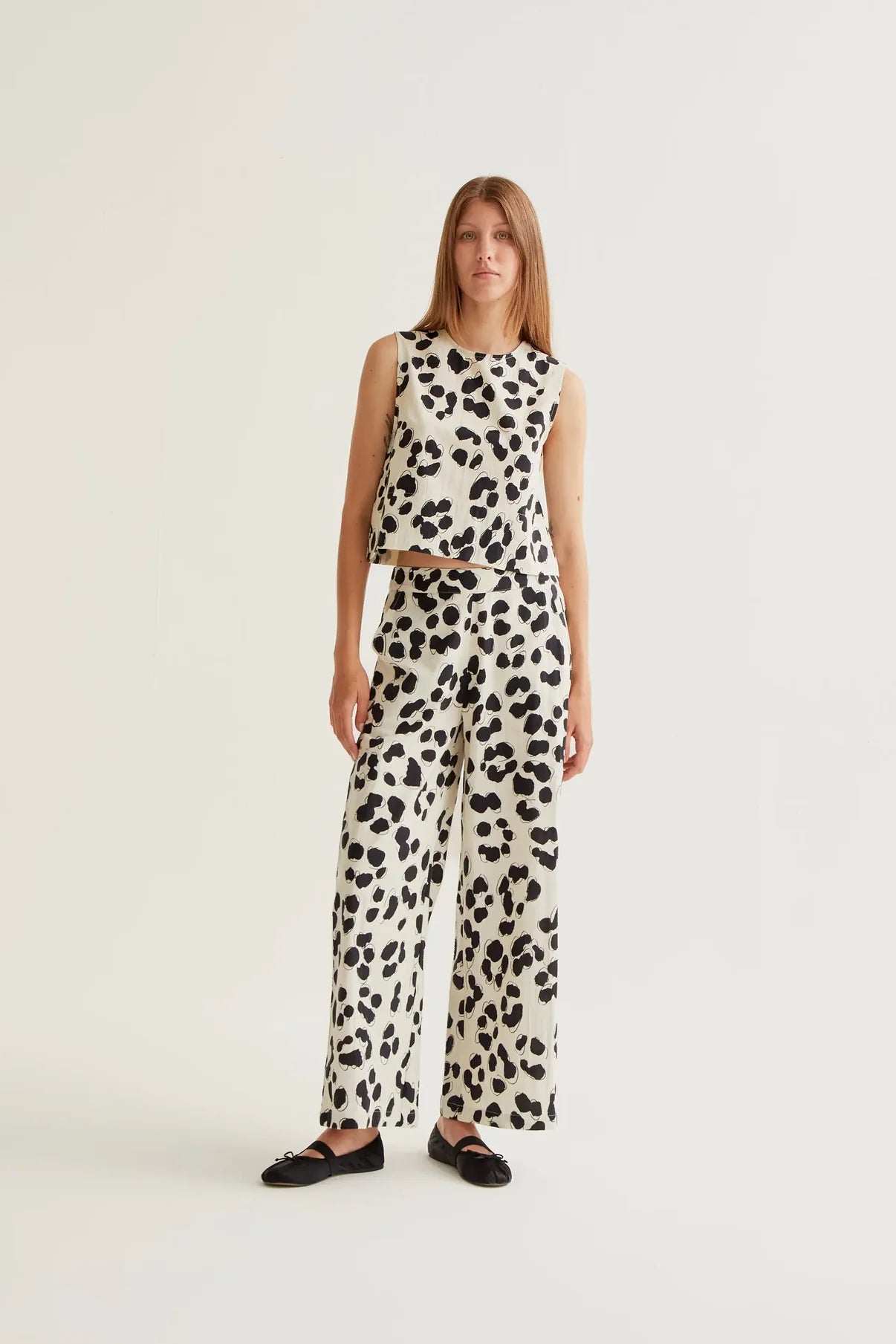 Dalmatian print trousers