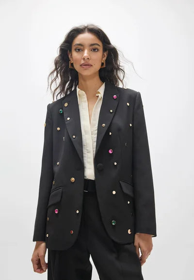 Blazer with coloured studs