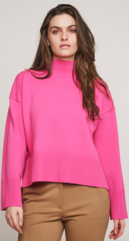 Britt magenta turtleneck sweater