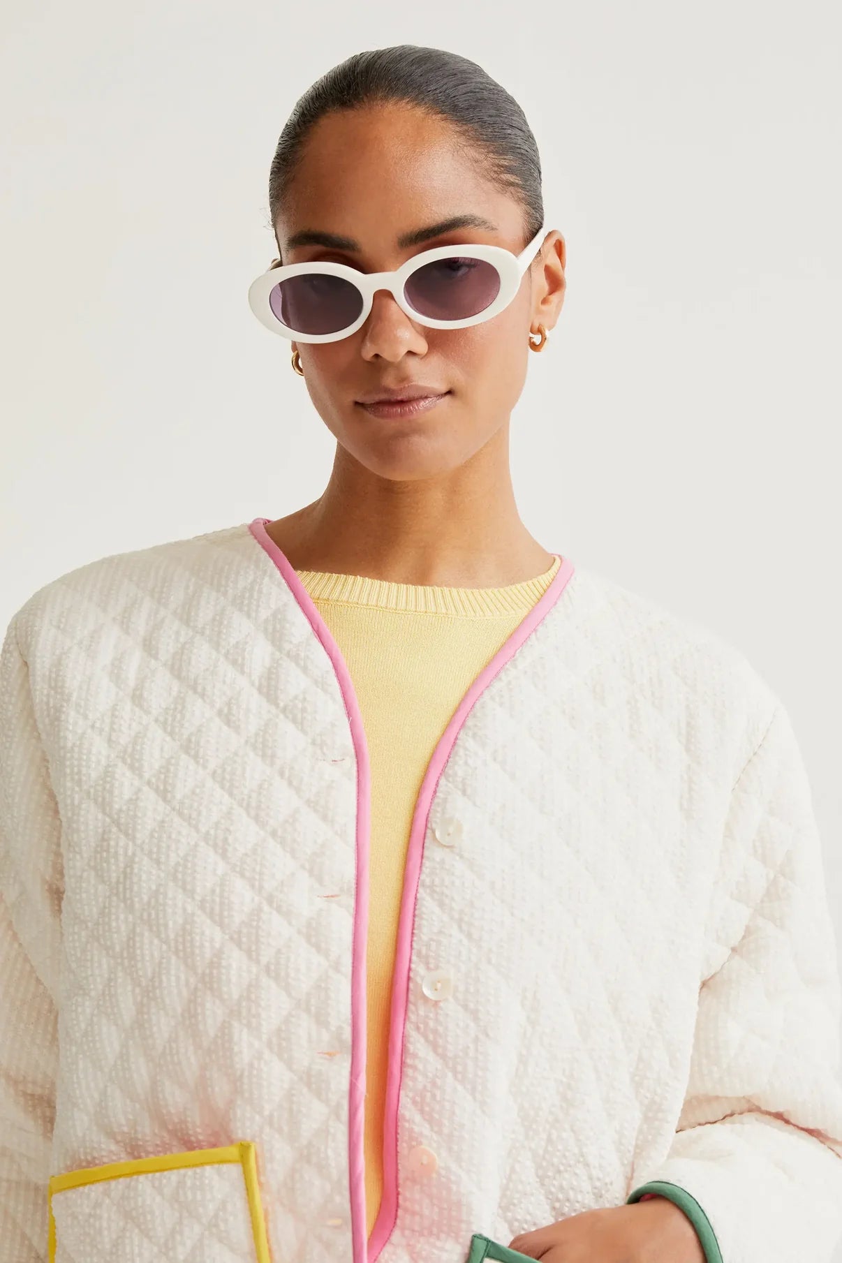 100% cotton off-white jacket