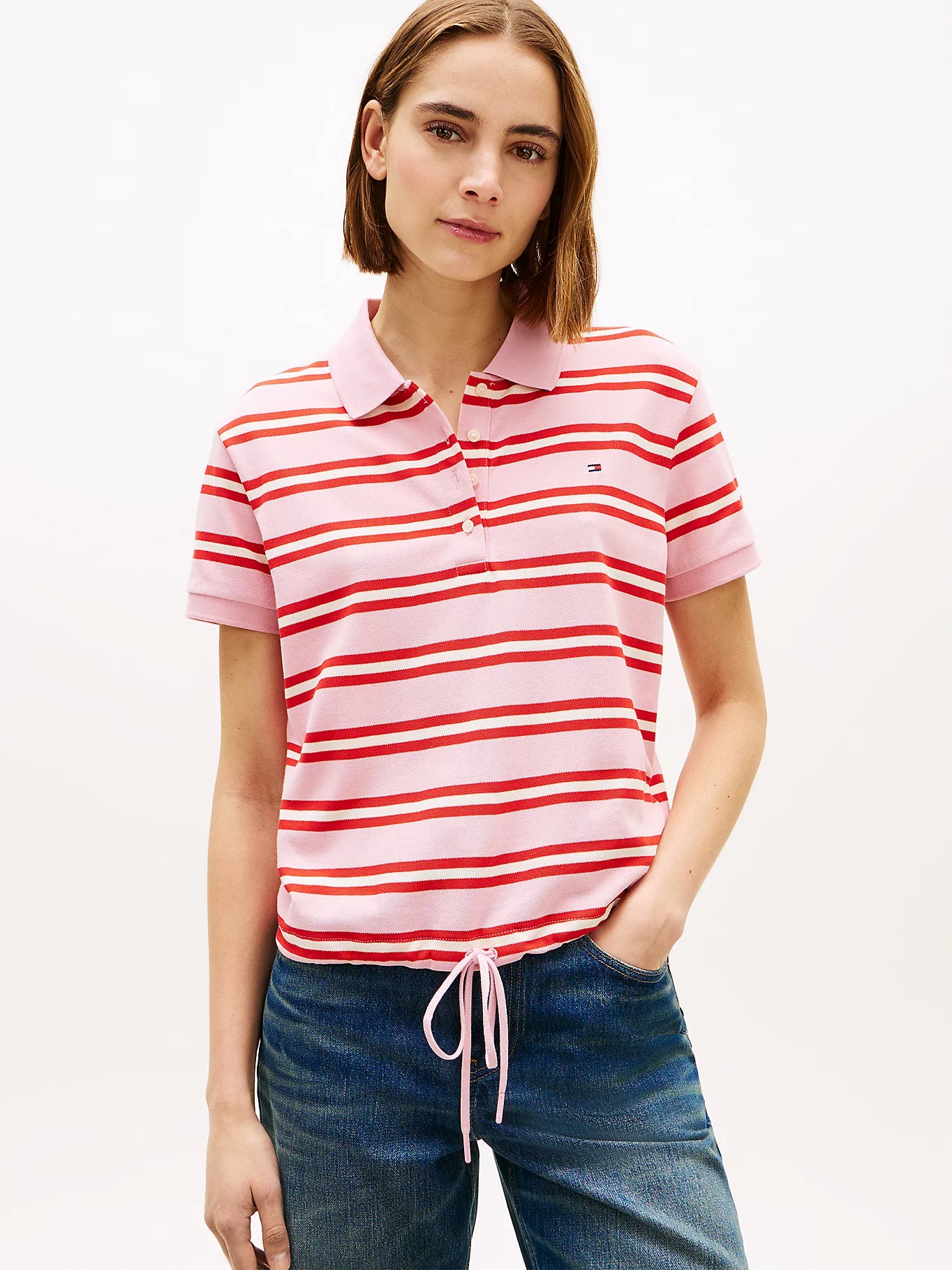 1985 Regular Fit Tie Front Polo Shirt
