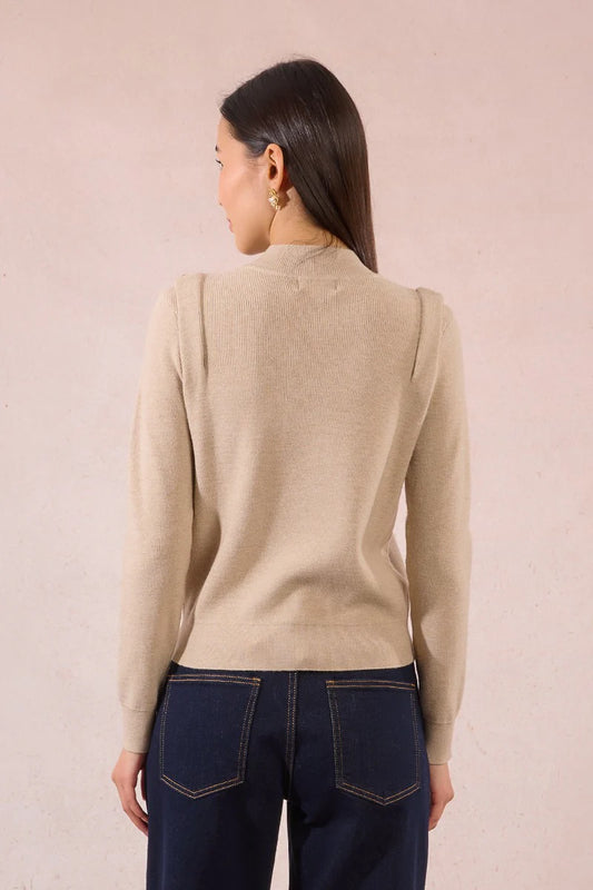 Ribbed stud sweater