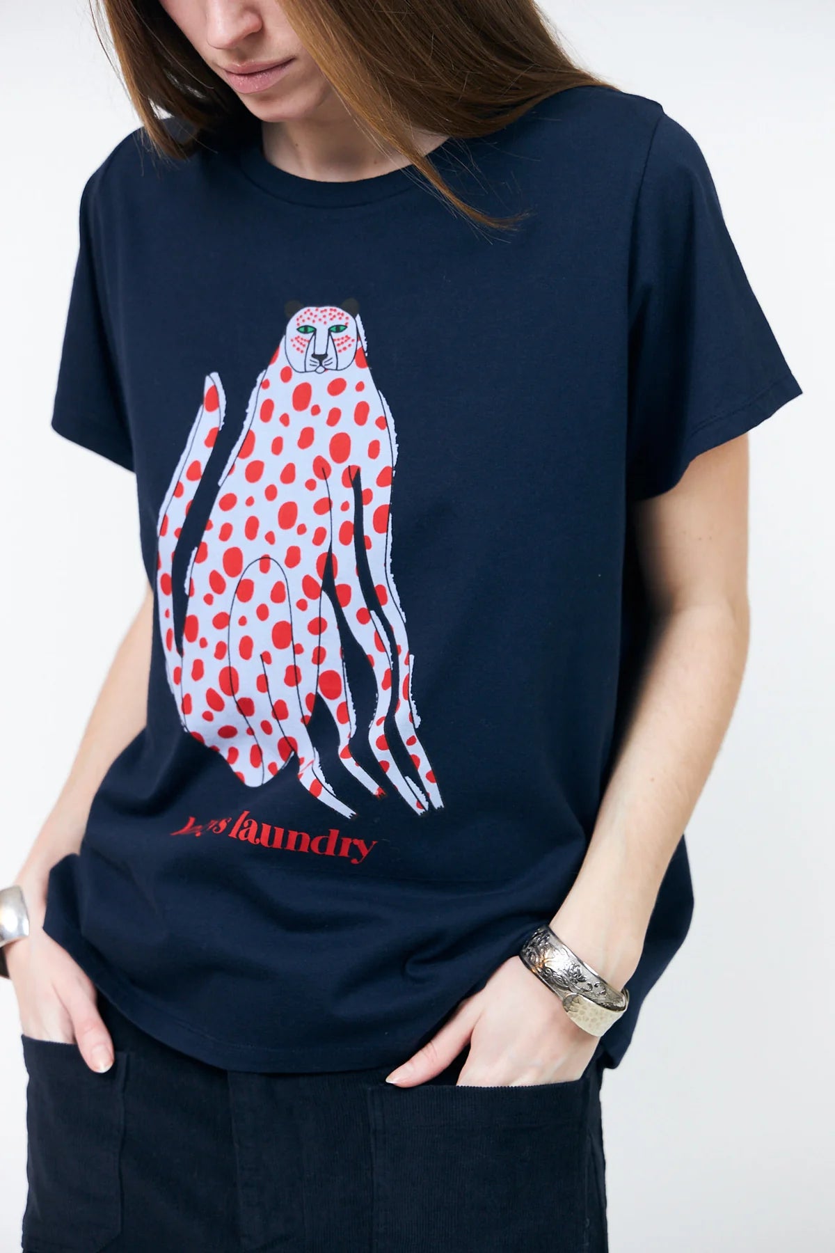 RomaLL Cat T-Shirt Navy