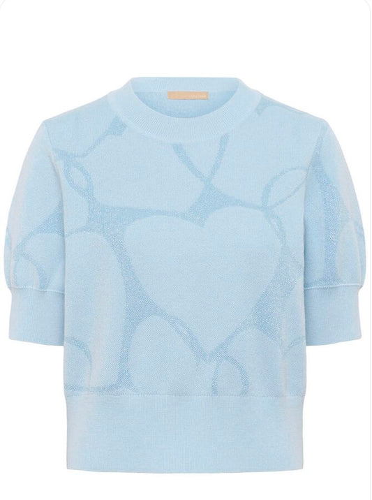 CuHearty Blue Short Sleeve Pullover