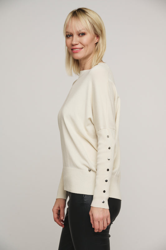 Hinke cream knit jumper