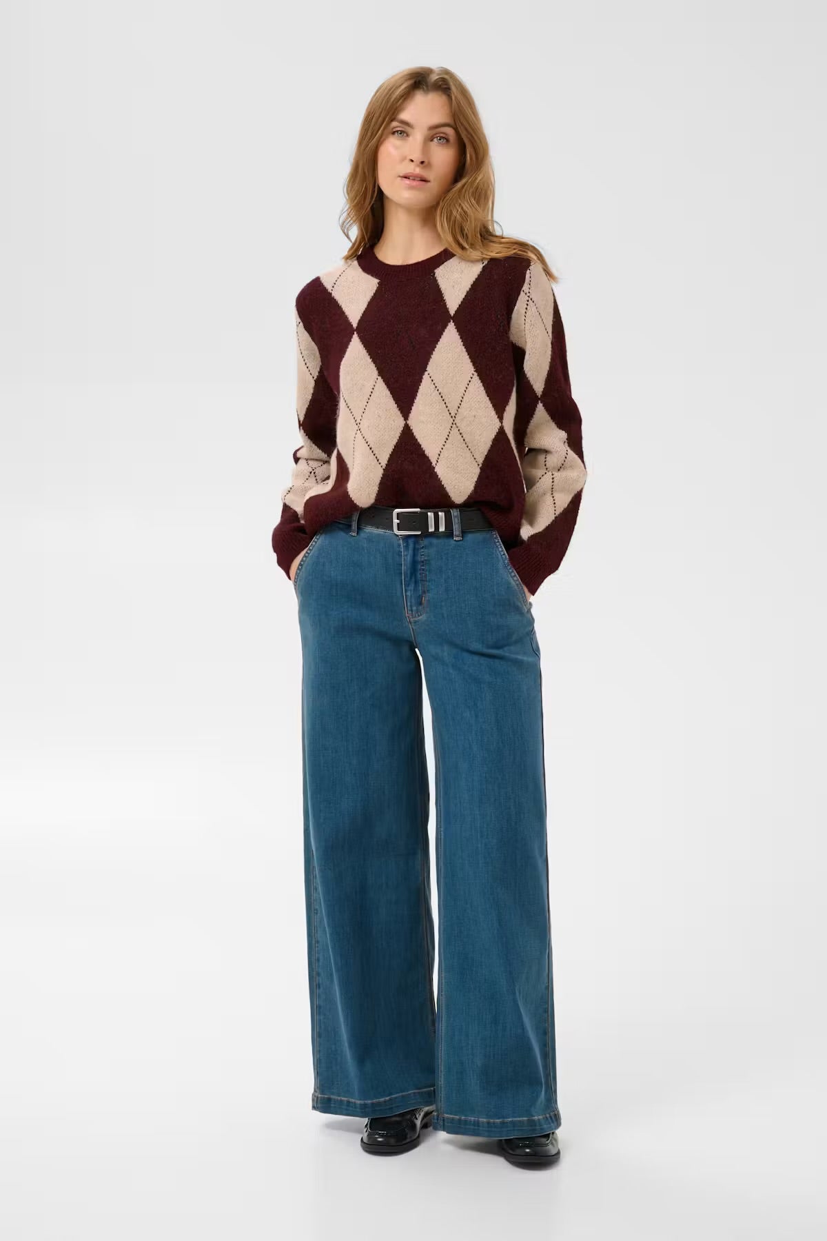 Argyle Pullover Burgandy