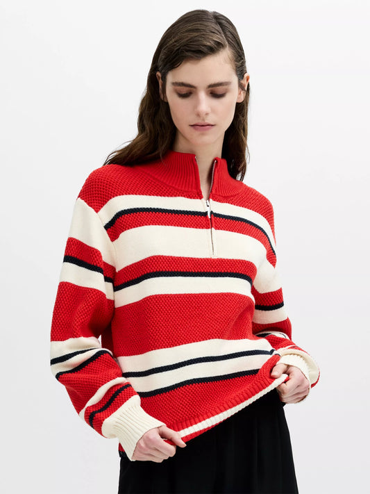 Varli stripe 1/2 zip