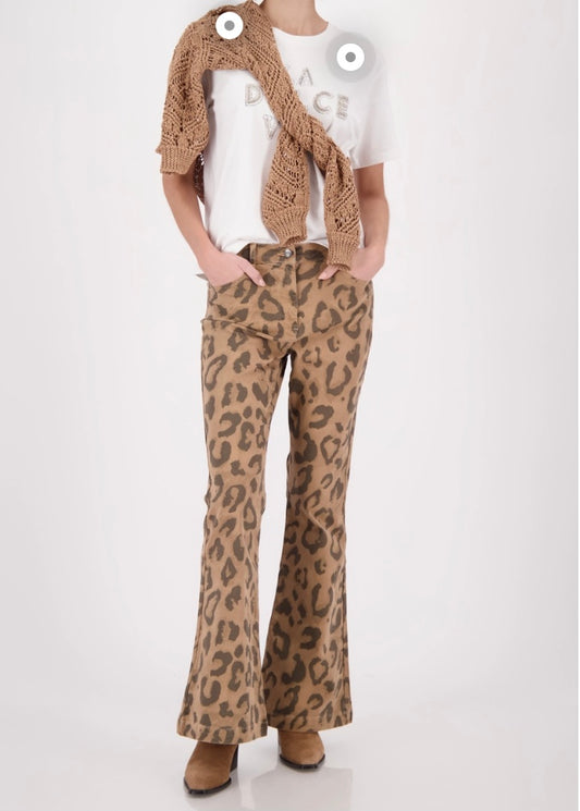 Monari Leopard Bootcut Jean 098