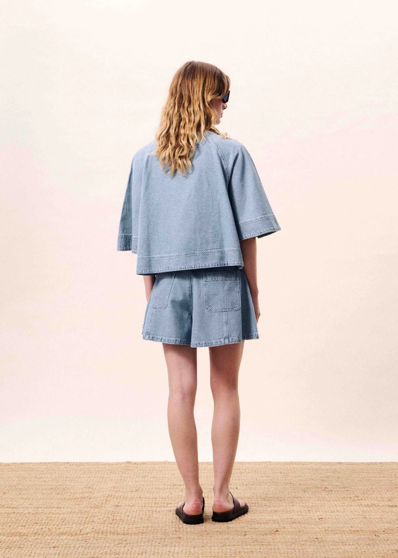 CITRINE BLOUSE LIGHT BLUE SHORT