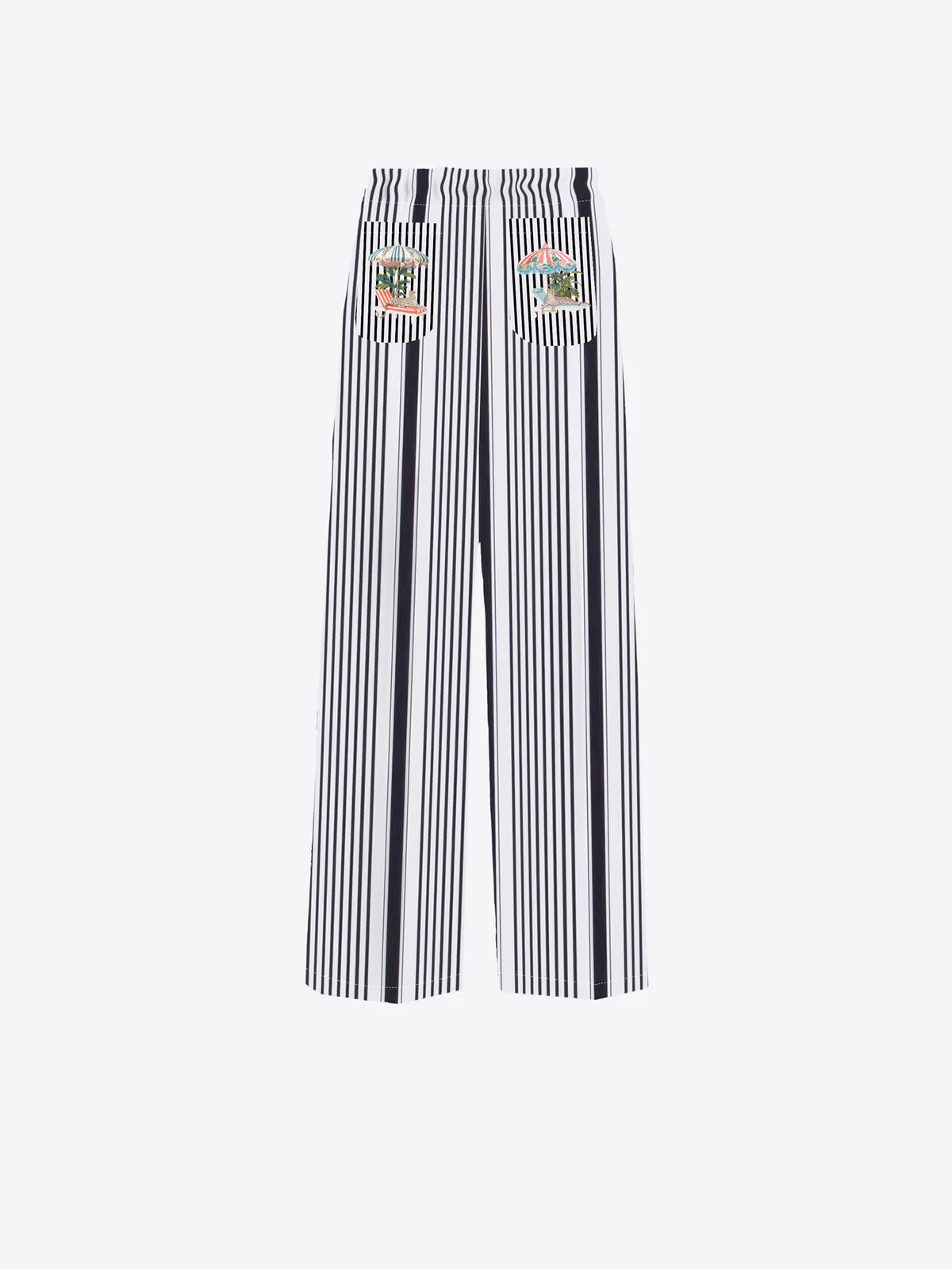 BLACK STRIPED TROUSERS DOLCE FAR NIENTE