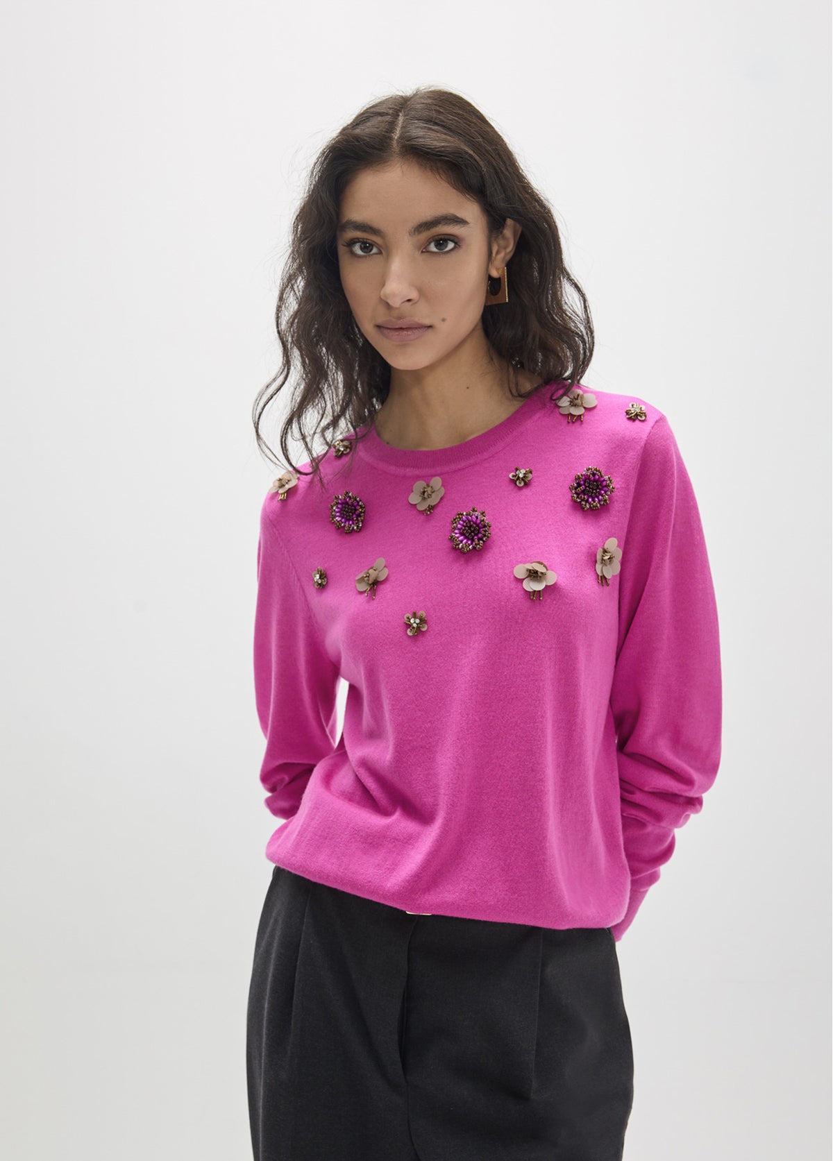 3d flower knit