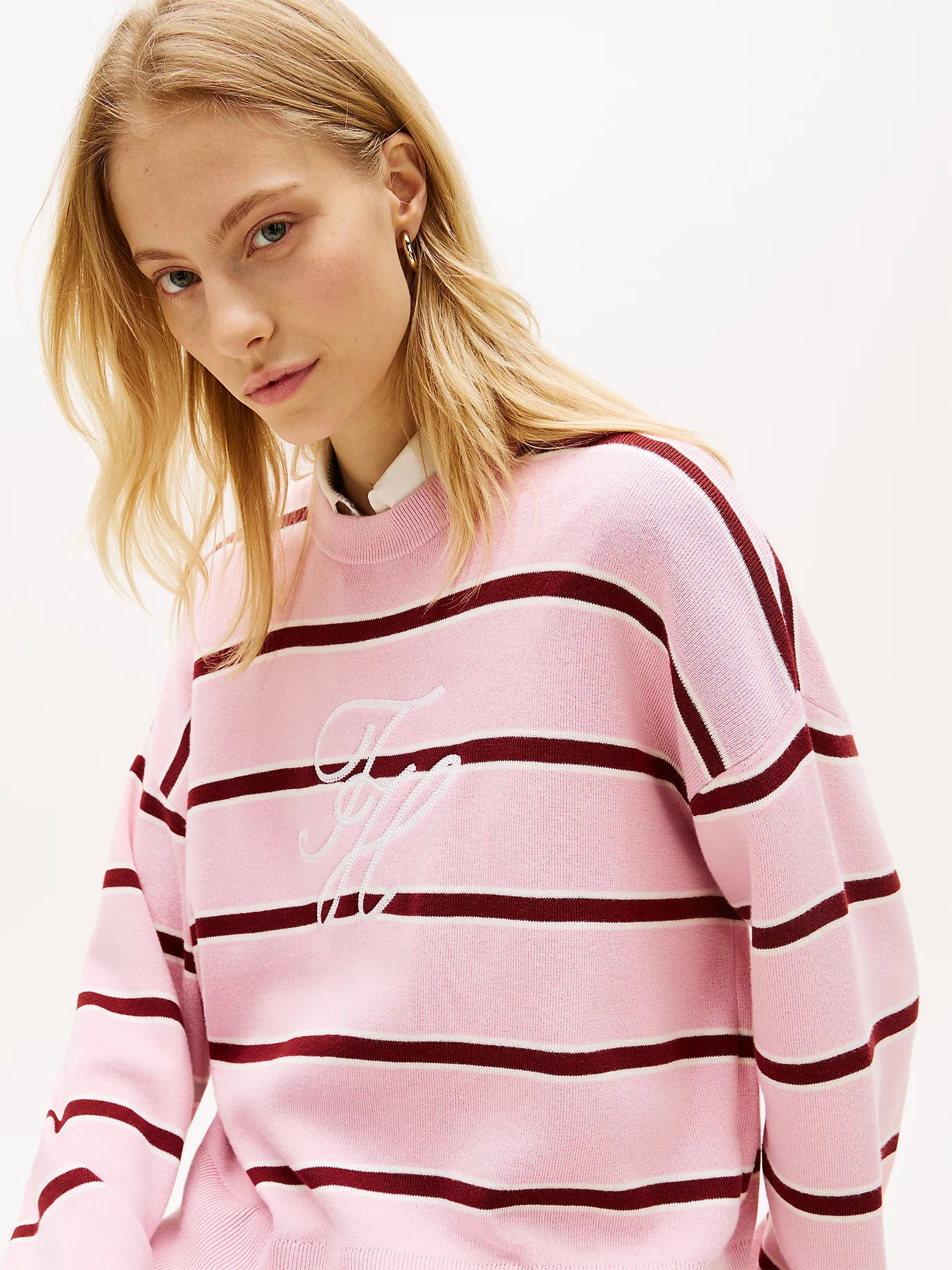Knit Logo Embroidery Relaxed Jumper