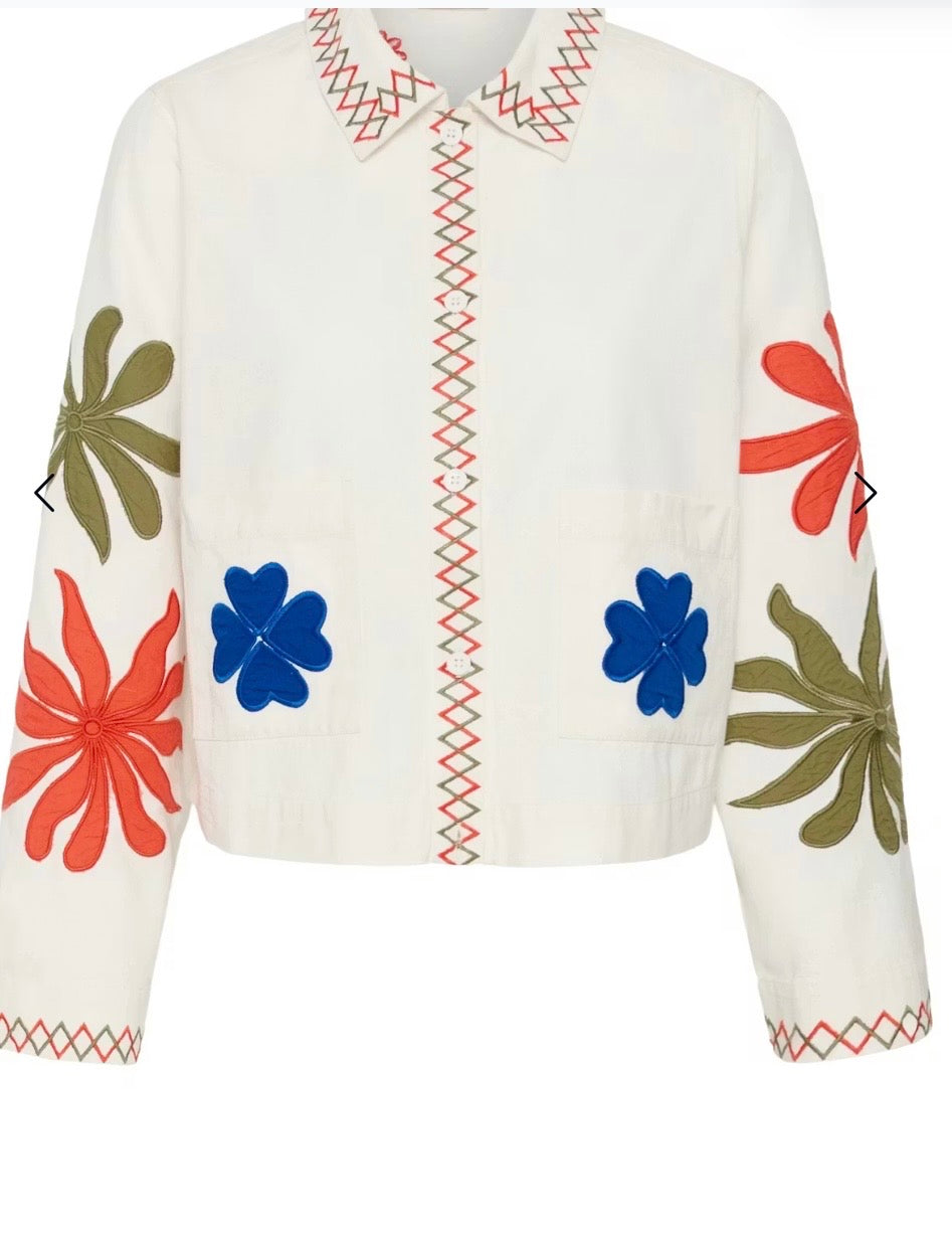 Chrestella Cream Print Jacket