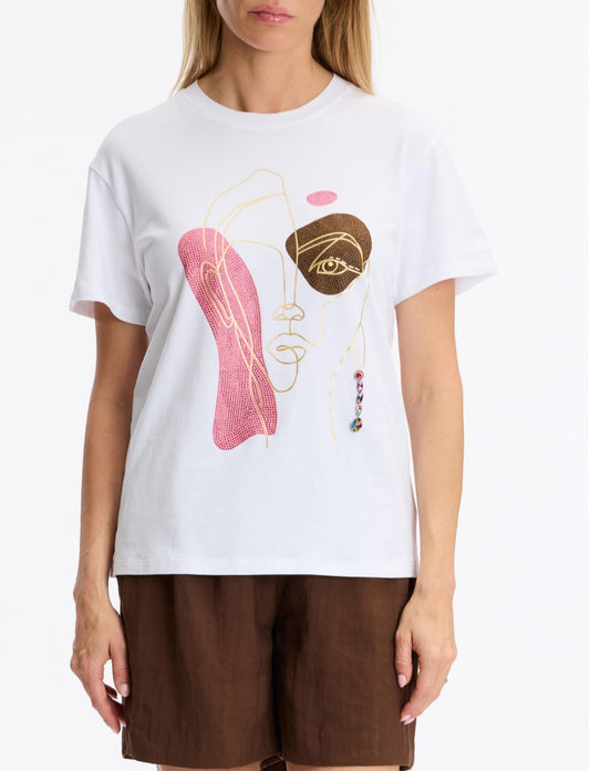 Embellished Ladies t-shirt 076