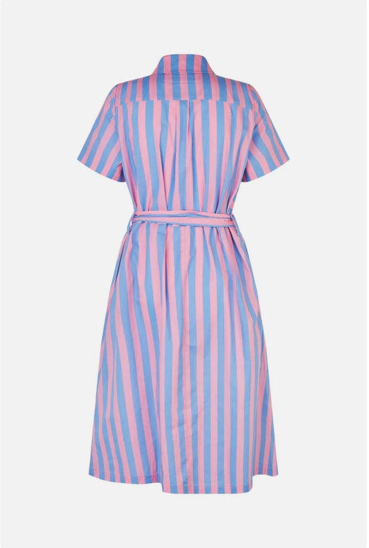 Tulle pink/blue stripe midi dress 154