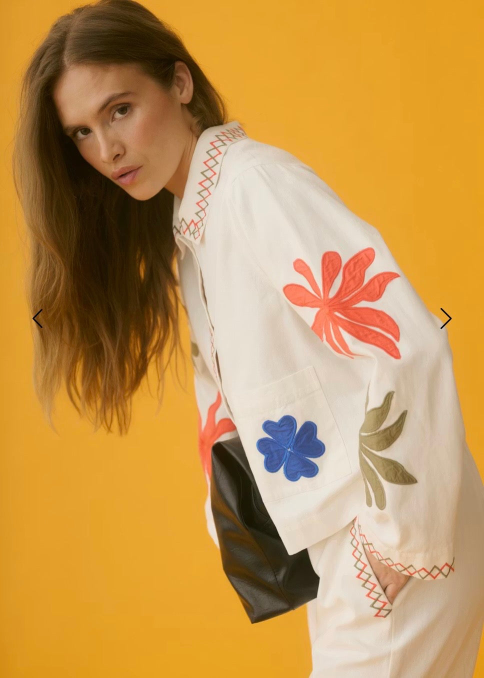 Chrestella Cream Print Jacket