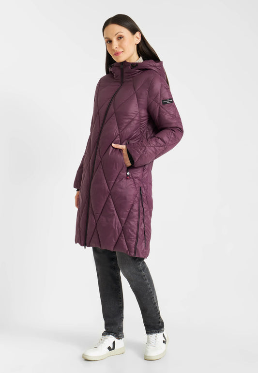 Wine long down coat 5810