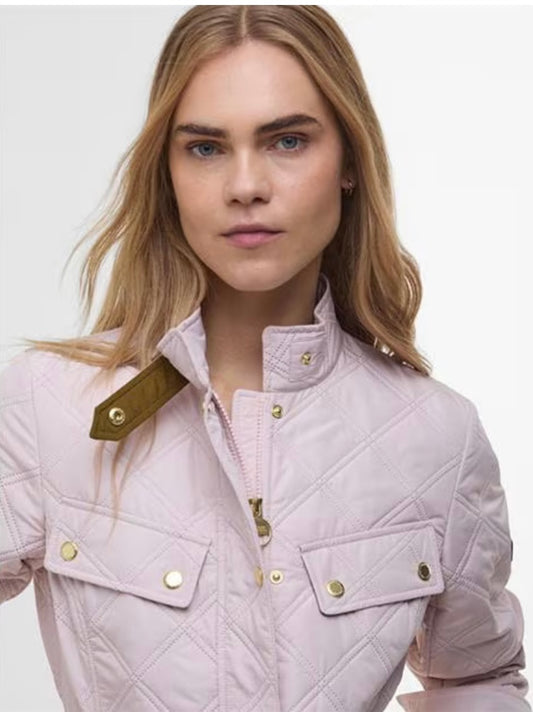Soft pink Halsey quilt jacket