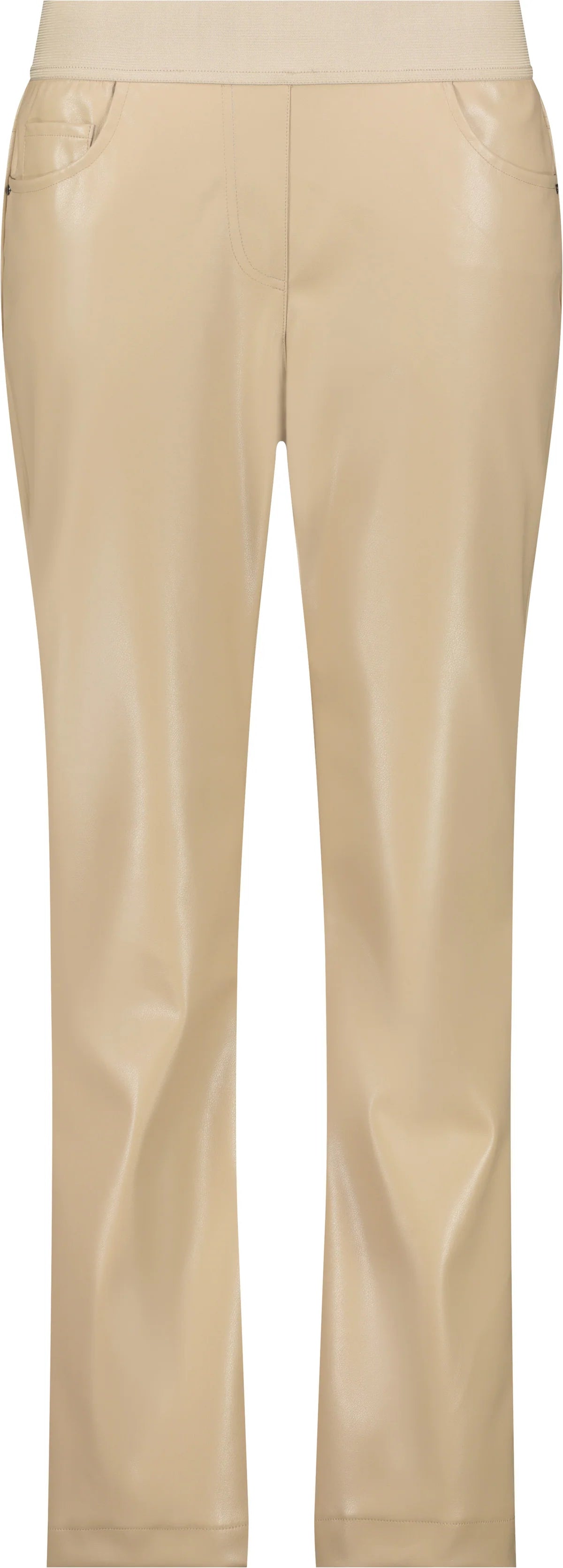 Cinnamon leather look trouser flare montana