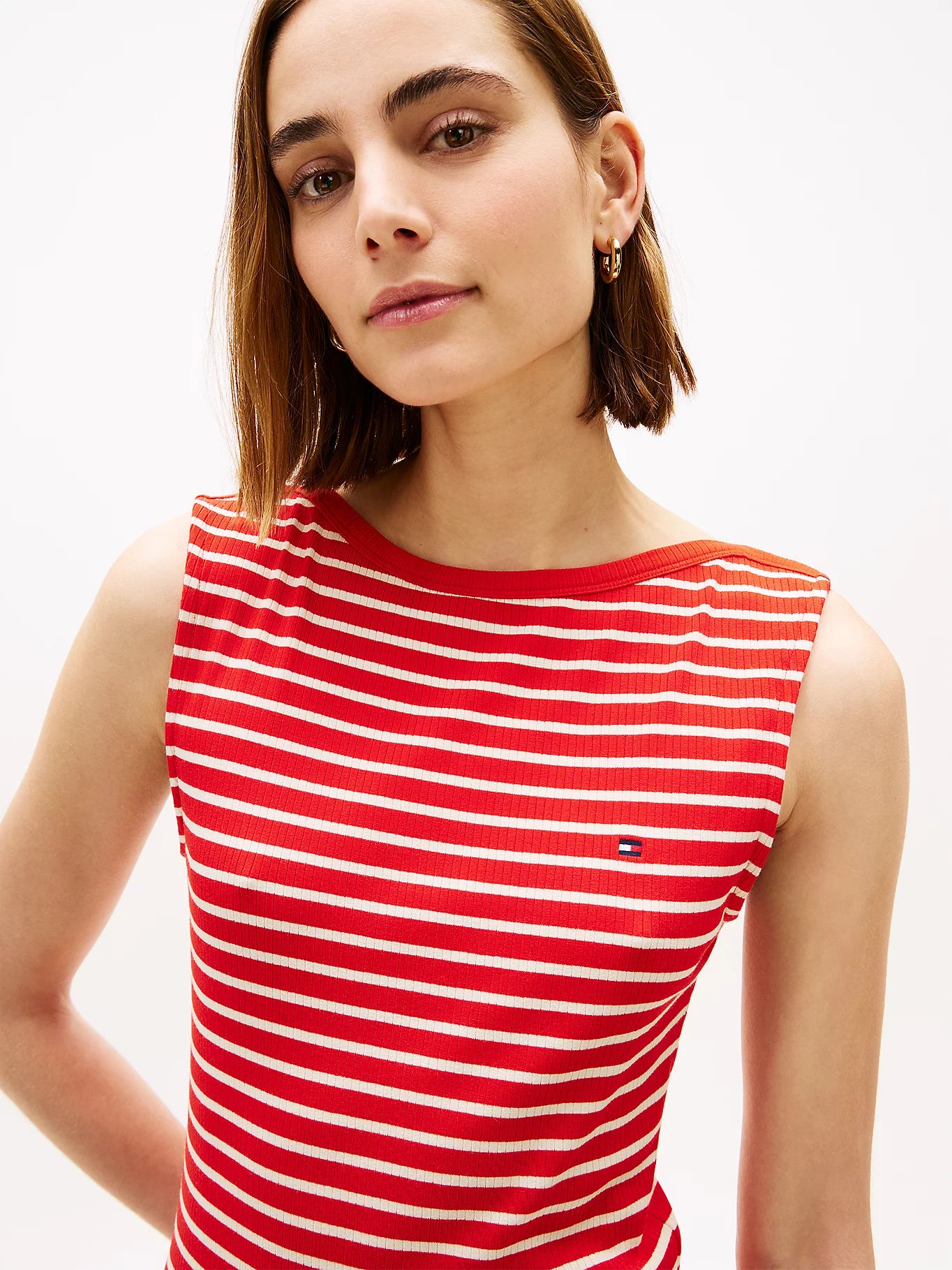 Boat Neck Slim Midi Dress