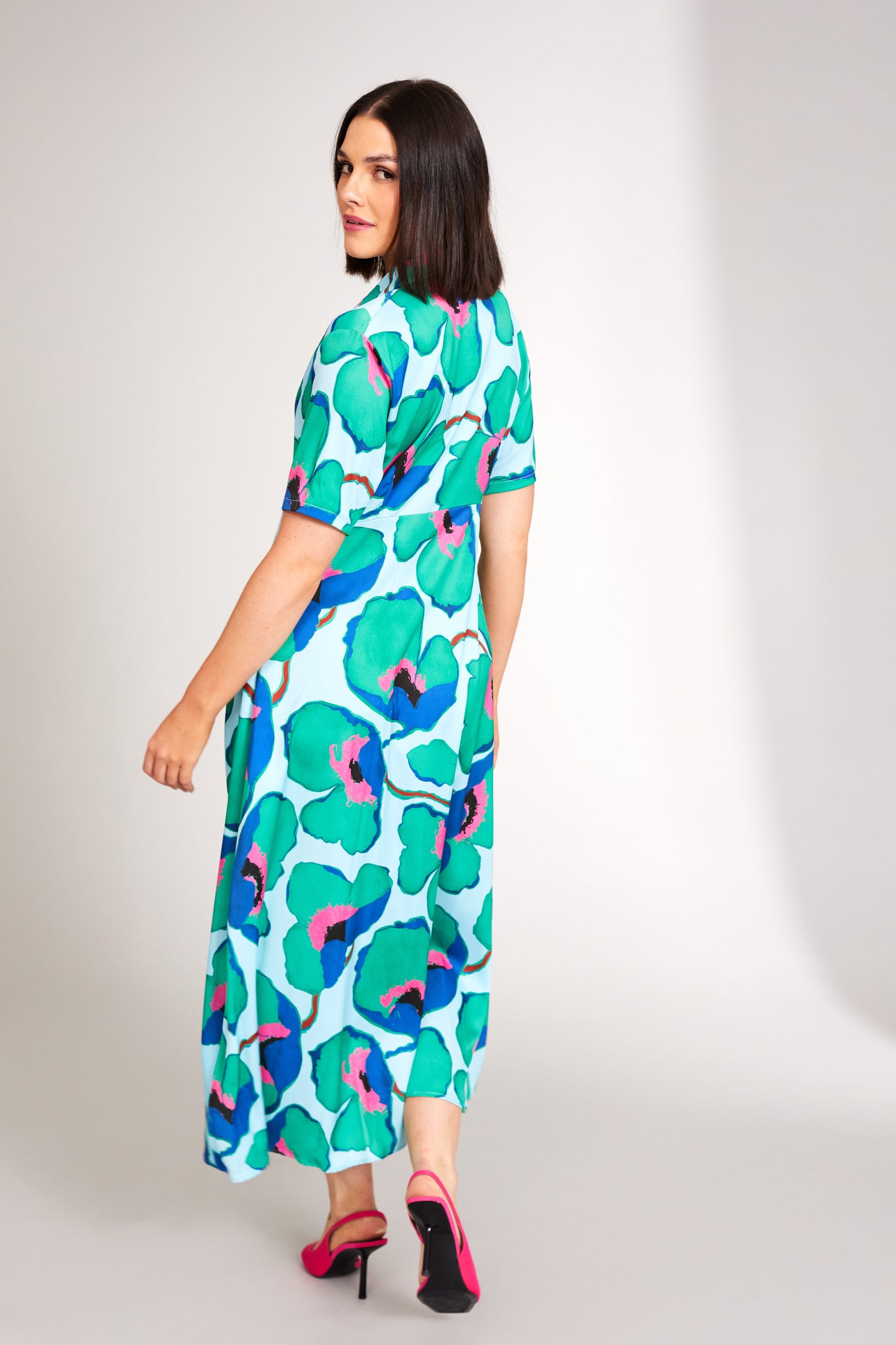 Aqua Print Dress