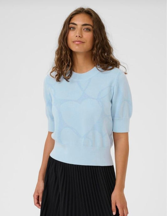 CuHearty Blue Short Sleeve Pullover