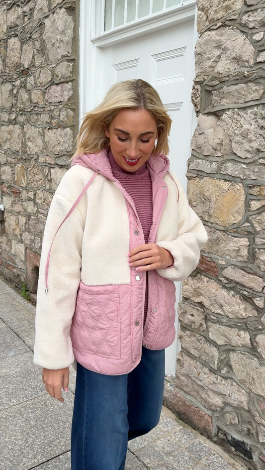 Teddy coat pink