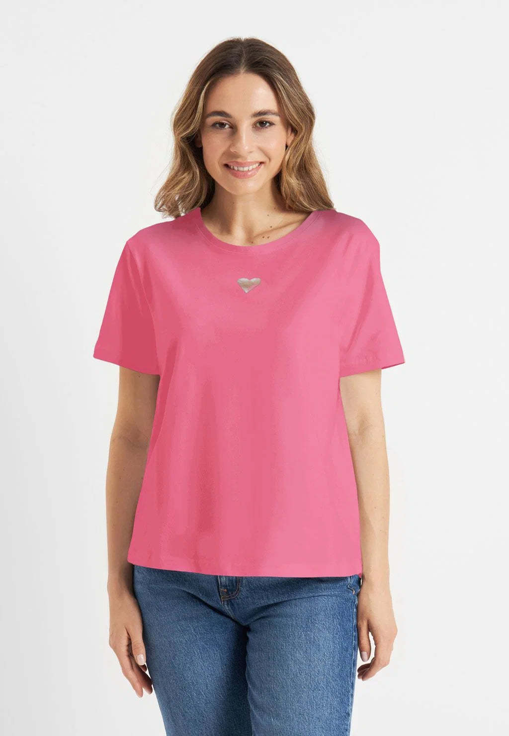 Pink heart tee