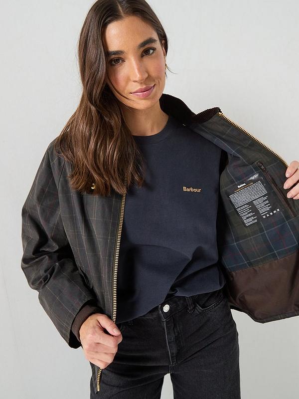 Arlene checked wax jacket