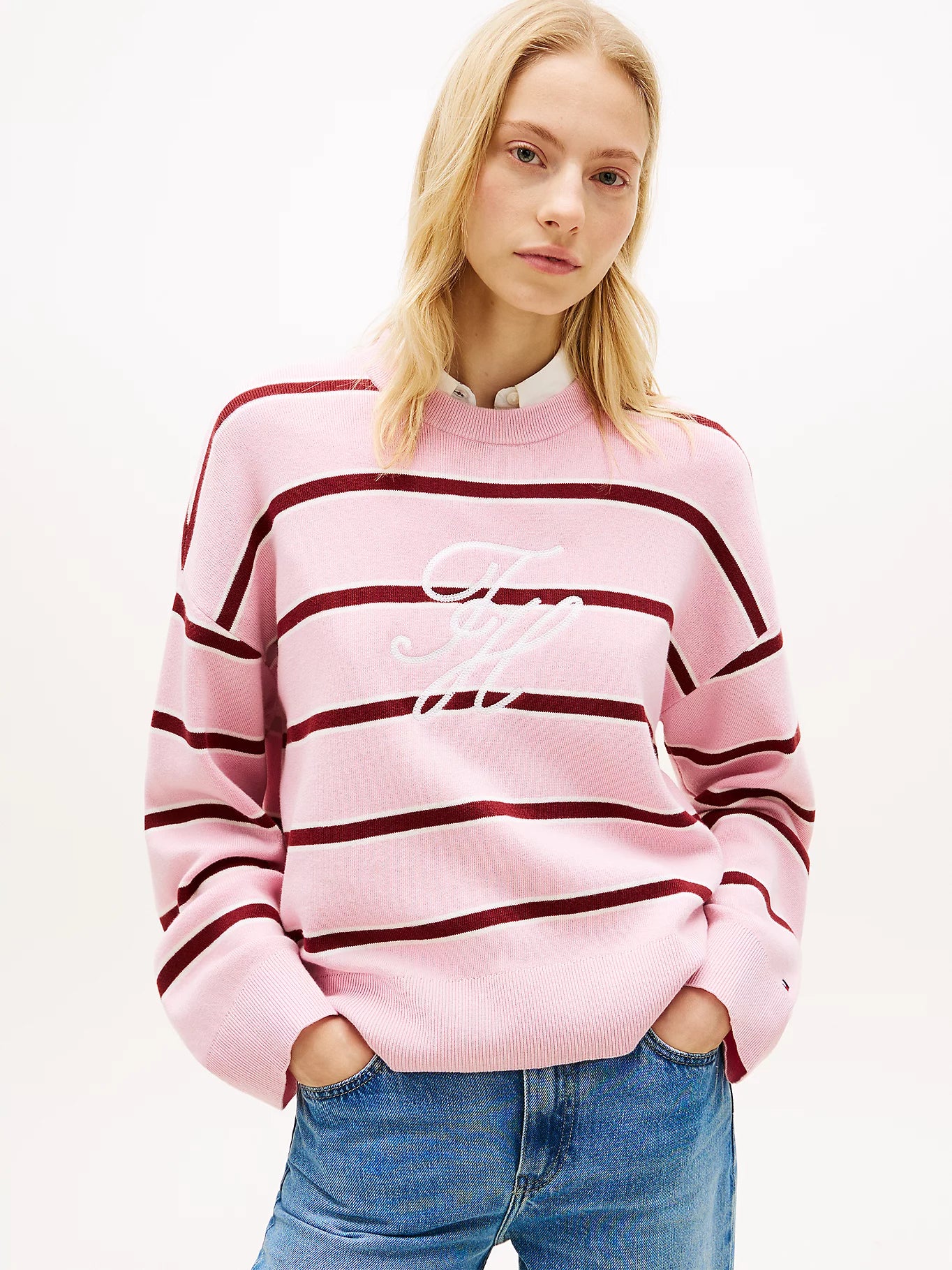 Knit Logo Embroidery Relaxed Jumper